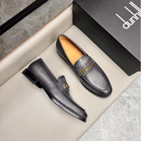 Dunhill Classic Business Leather Shoes Gray